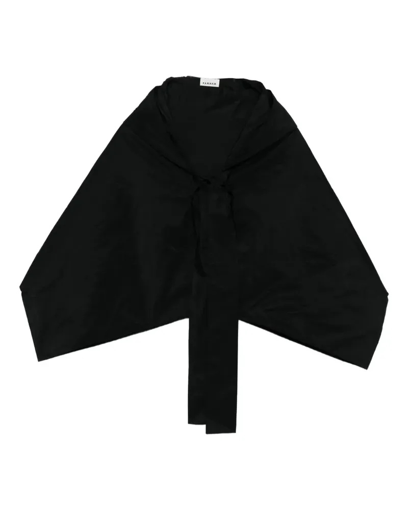 P.A.R.O.S.H. Pimpy Cape-Jacke mit Schnürung - Schwarz Schwarz
