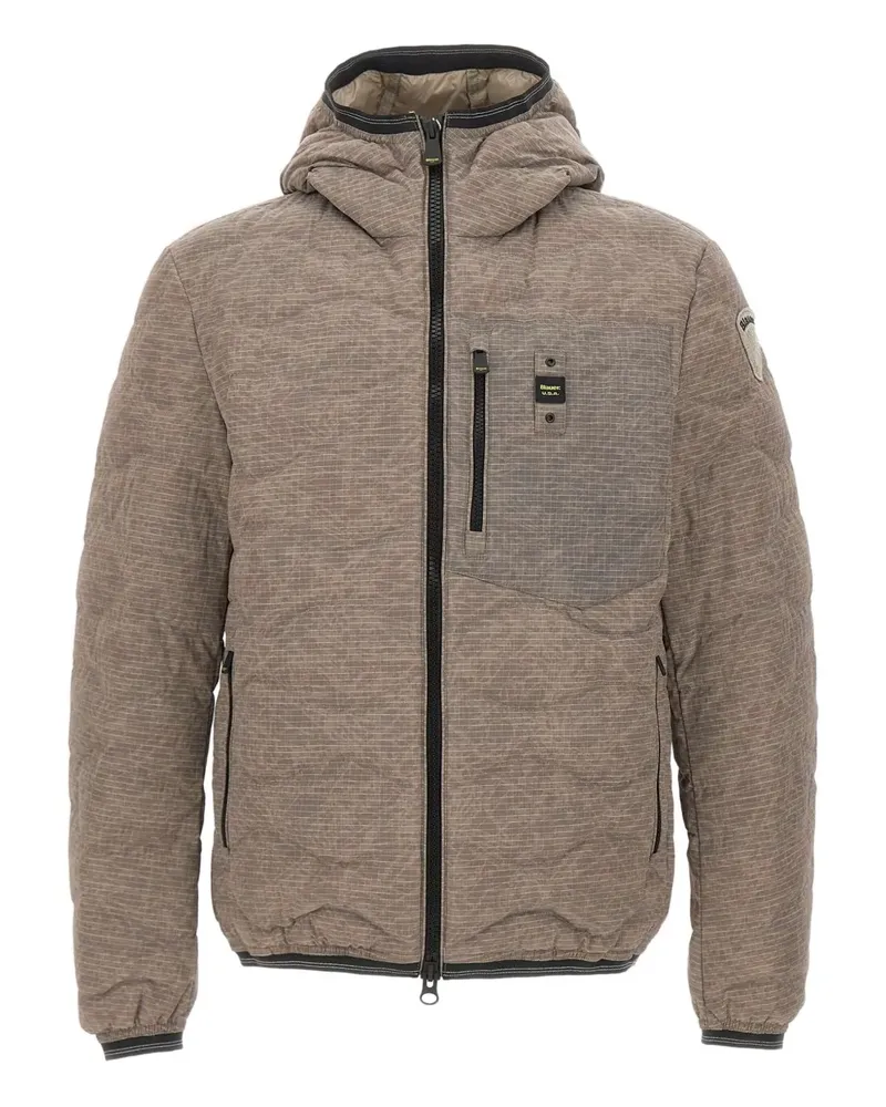 Blauer wave-quilted jacket - Grau Grau