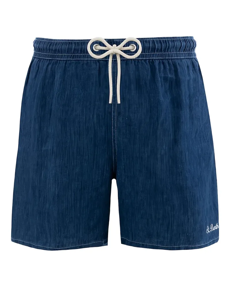 MC2 Saint Barth Gustavia Badeshorts aus Leinen-Denim - Blau Blau