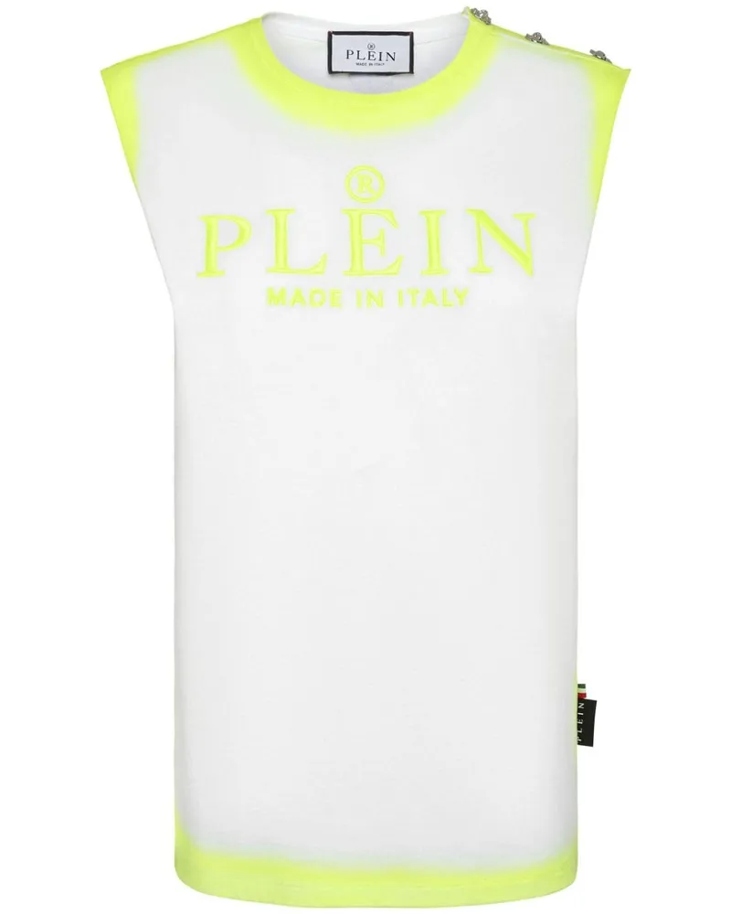 Philipp Plein Tanktop mit Logo-Stickerei - Weiß Weiß