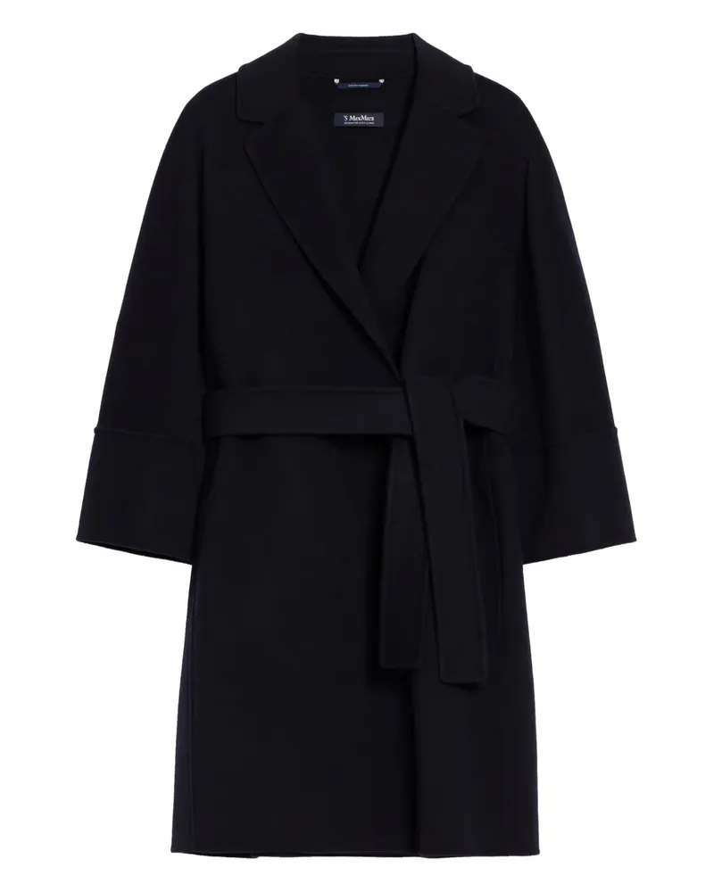 Max Mara Doppelreihiger Arona Mantel - Blau Blau