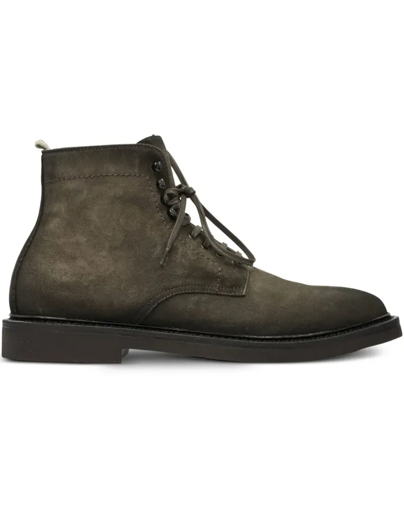 Officine Creative Italia Schnürstiefel aus Wildleder - Grün Grün