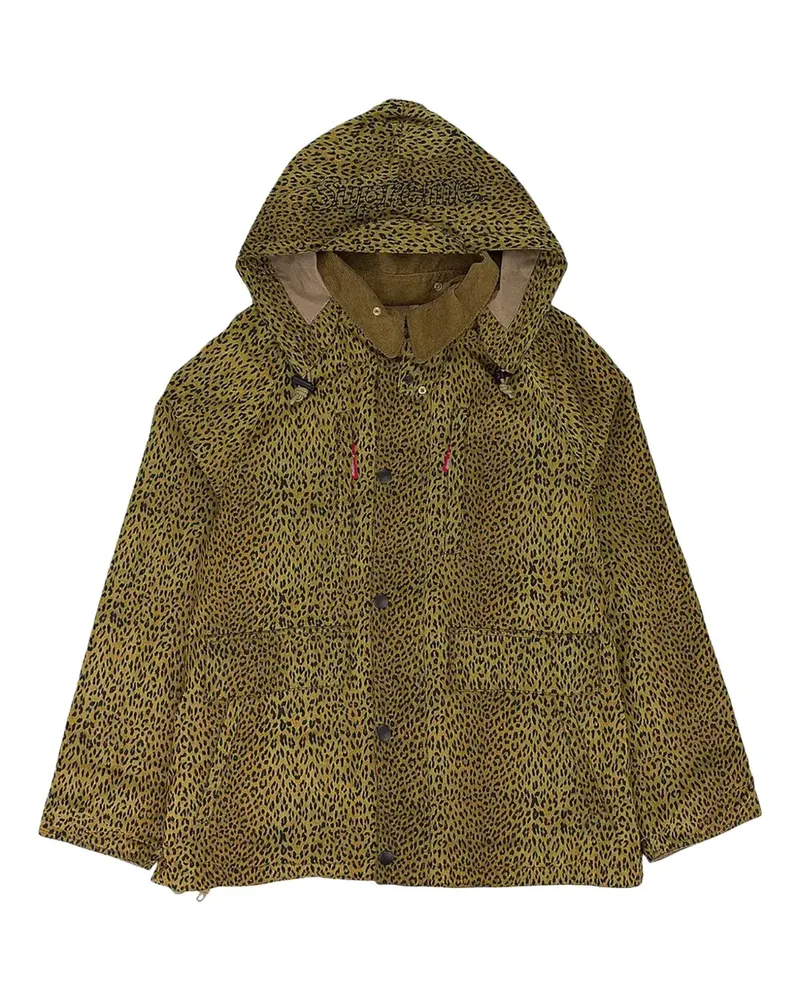Supreme Being x Barbour leopard hooded jacket - Braun Braun