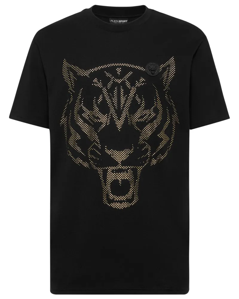 Philipp Plein T-Shirt mit Tigermotiv - Schwarz Schwarz