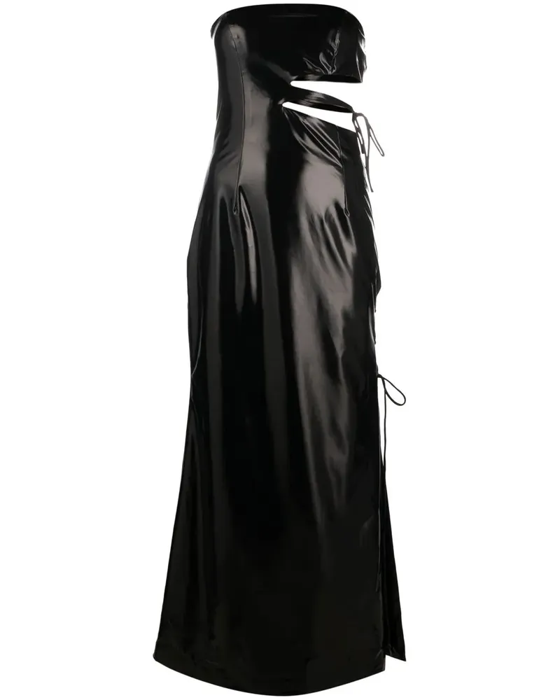 ROTATE Birger Christensen Schulterfreies Maxikleid - Schwarz Schwarz