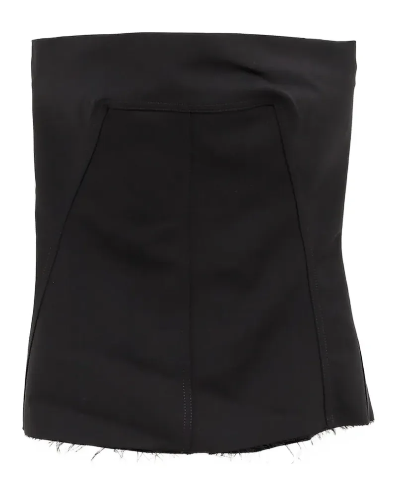 Rick Owens raw-hem strapless top - Schwarz Schwarz