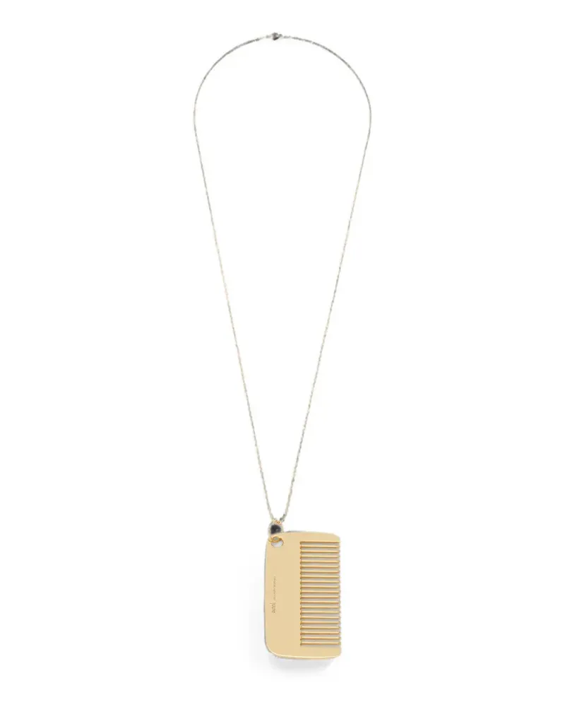 AMI Paris Halskette mit Kammanhänger aus Messing - Gold Gold