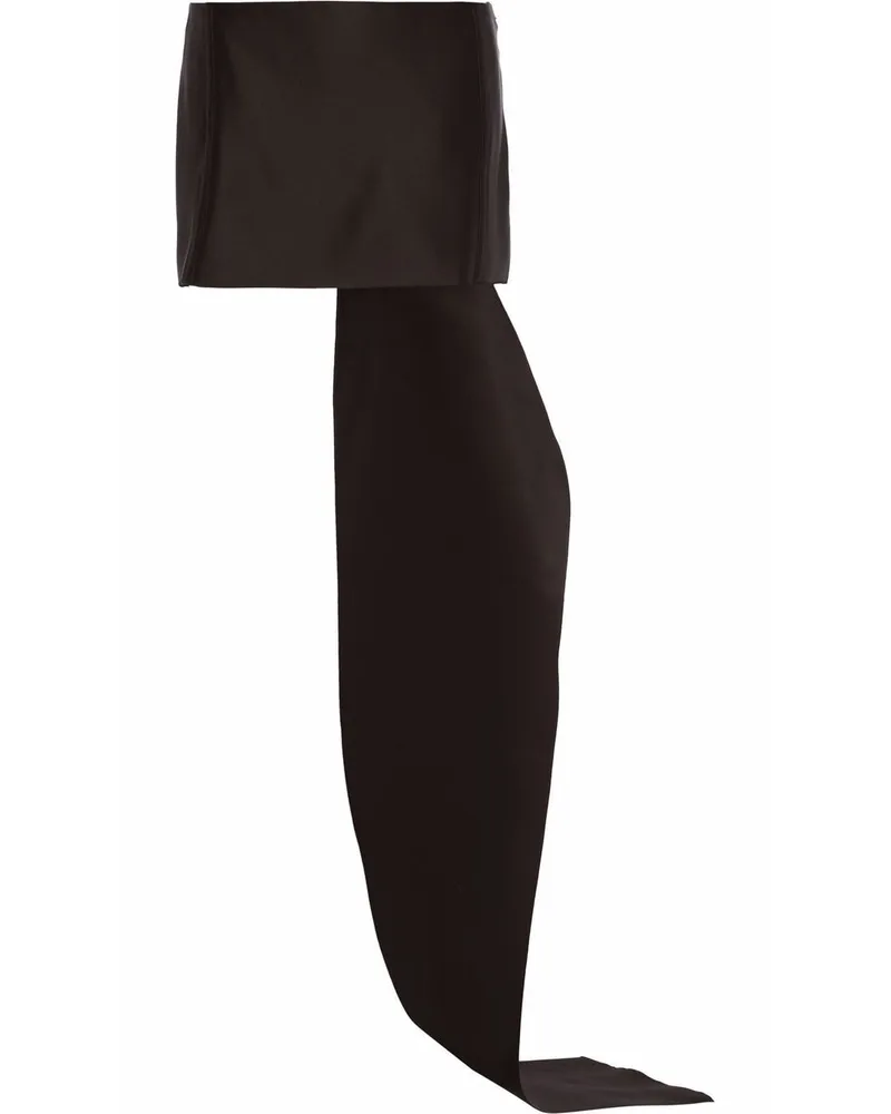 Prada Drapierter Minirock aus Satin - Schwarz Schwarz