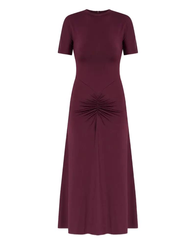 Victoria Beckham Gerafftes Midikleid - Rot Rot