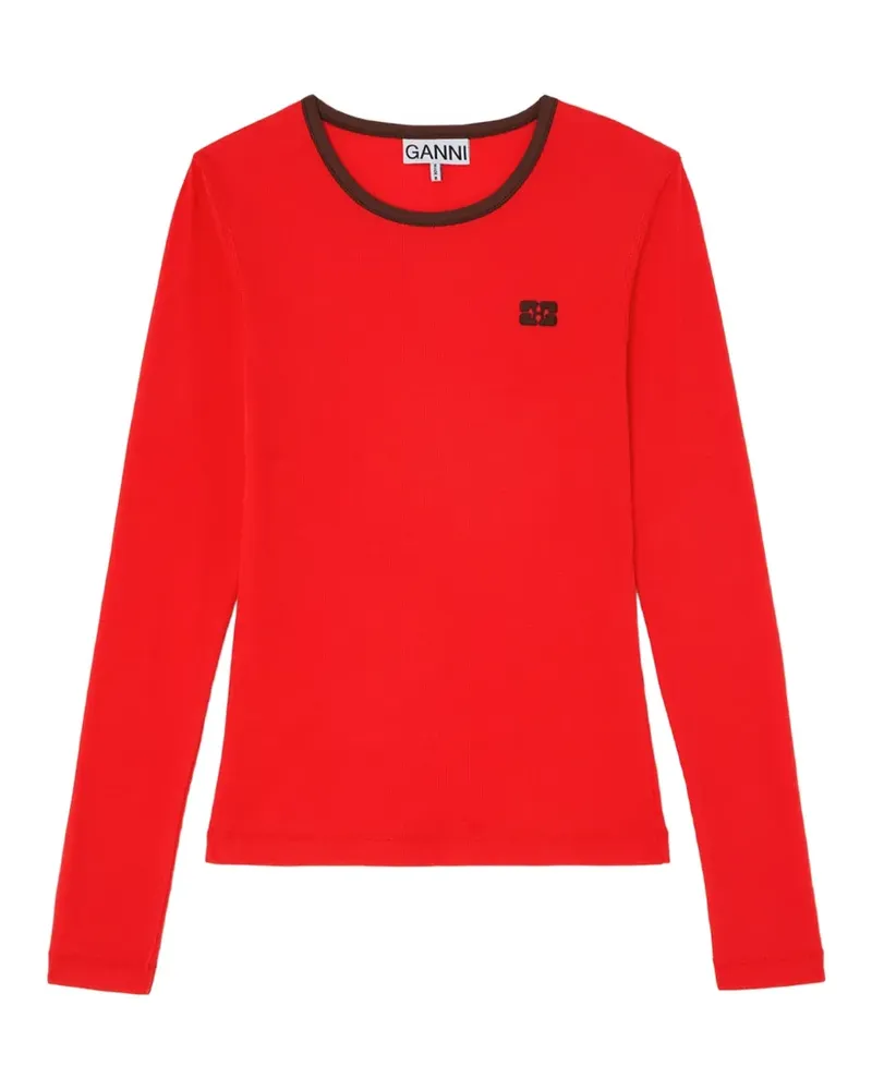 Ganni long-sleeve T-shirt - Rot Rot