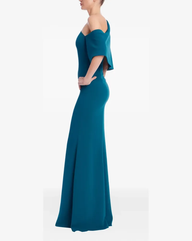 Badgley Mischka Asymmetrisches Kleid - Blau Blau