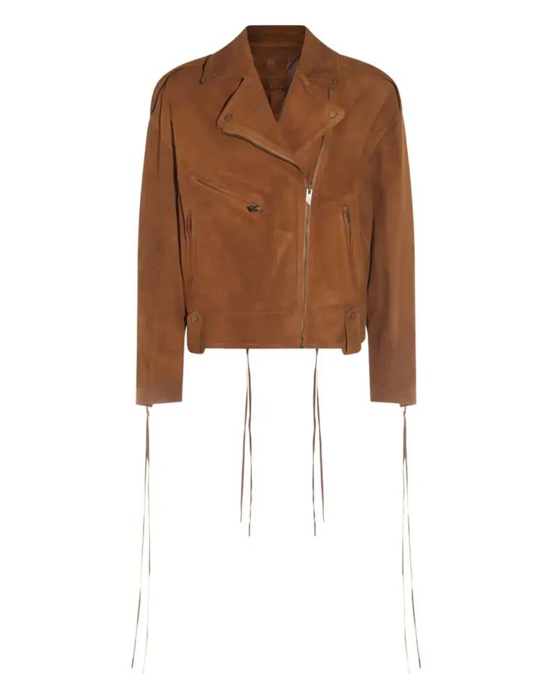 Salvatore Santoro Bikerjacke aus Leder - Braun Braun