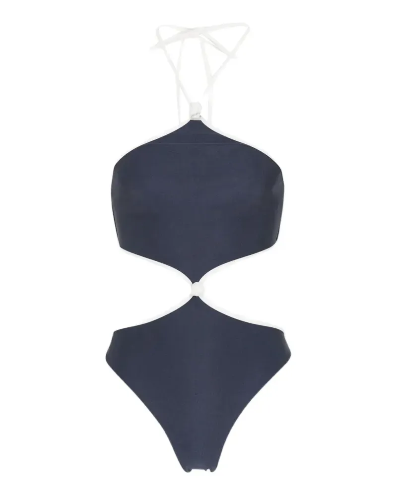 Cult Gaia cut-out knotted swimsuit - Blau Blau