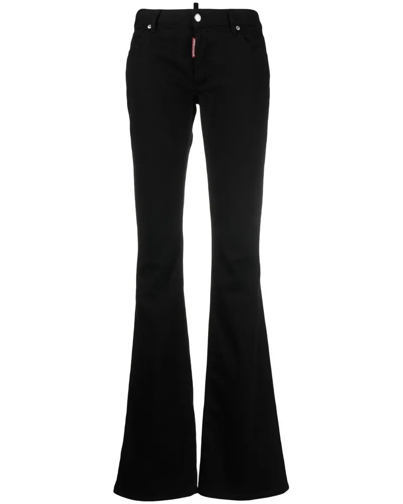 Dsquared2 Tief sitzende Schlagjeans - Schwarz Schwarz
