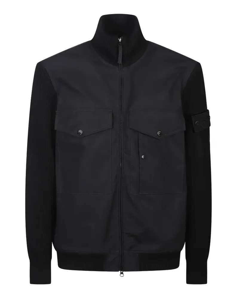 Stone Island flap-pocket panelled jacket - Schwarz Schwarz