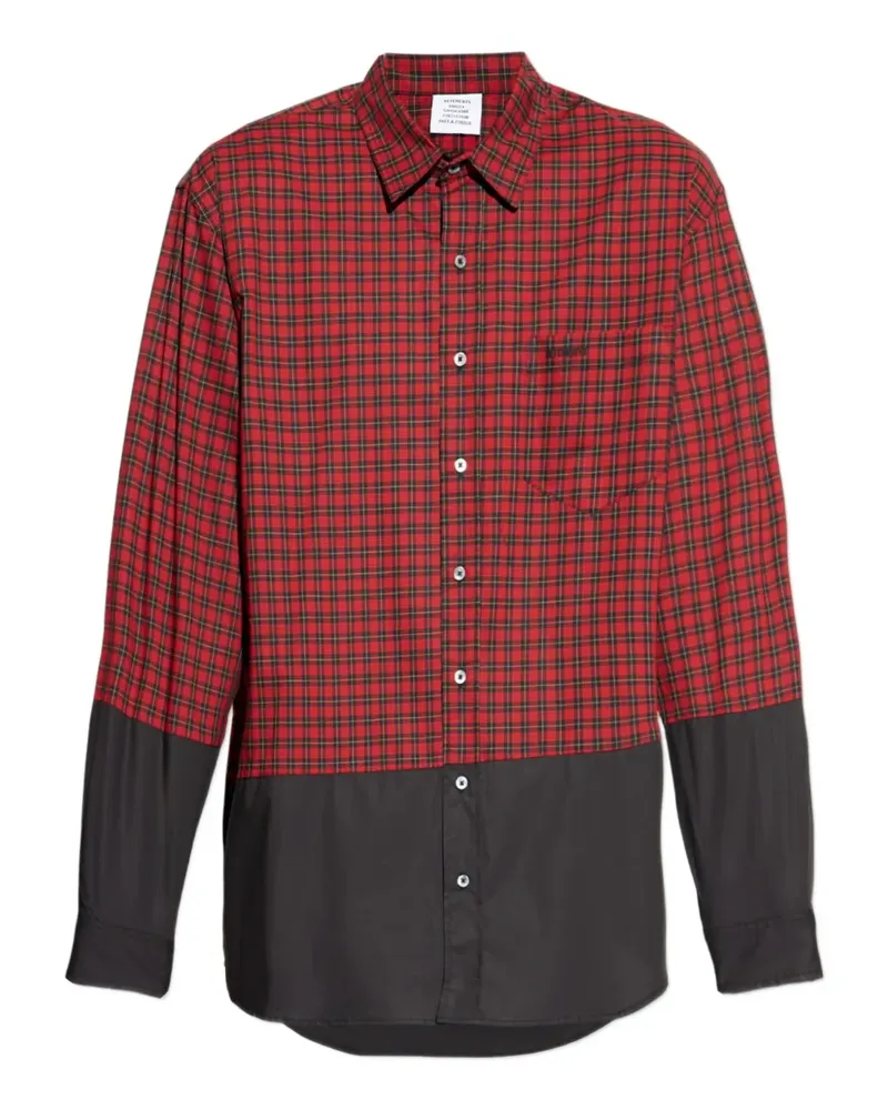 VETEMENTS checked two-tone shirt - Rot Rot