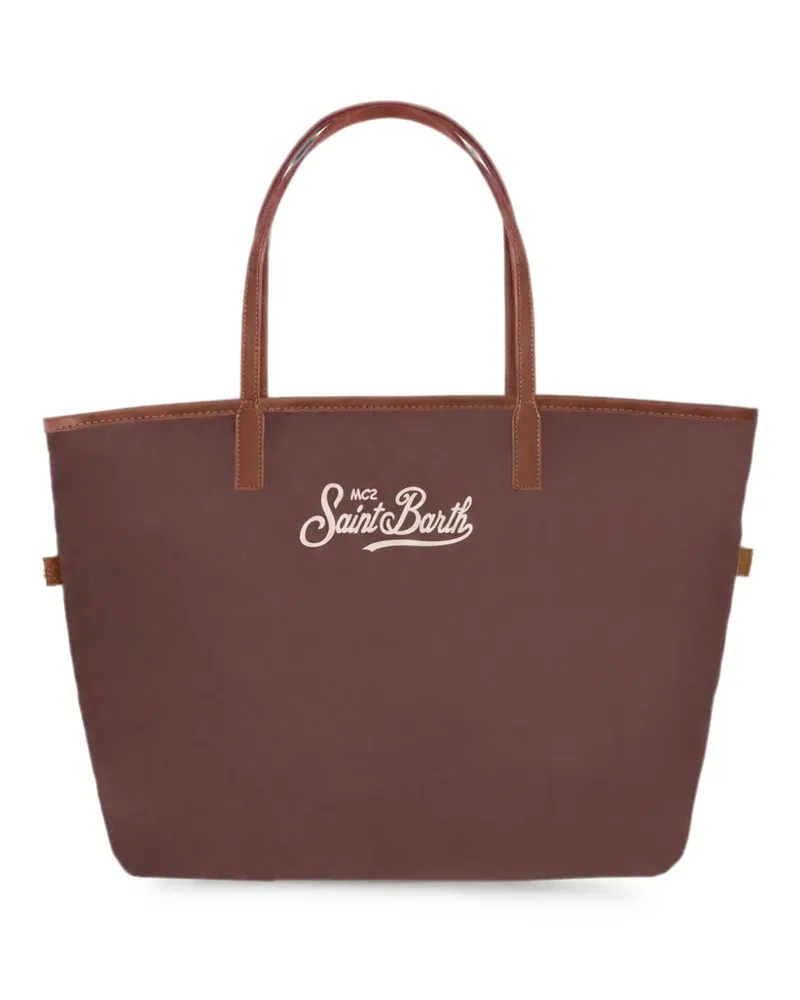 MC2 Saint Barth City Shopper mit Logo-Stickerei - Braun Braun
