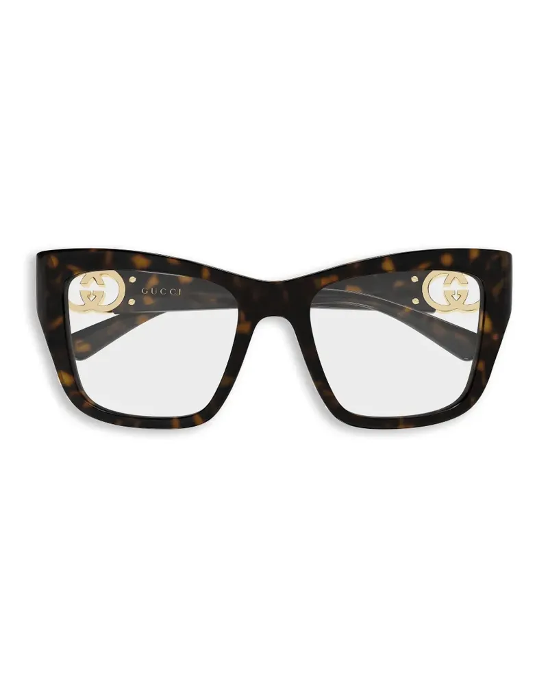 Gucci GG Brille in Schildpattoptik - Braun Braun