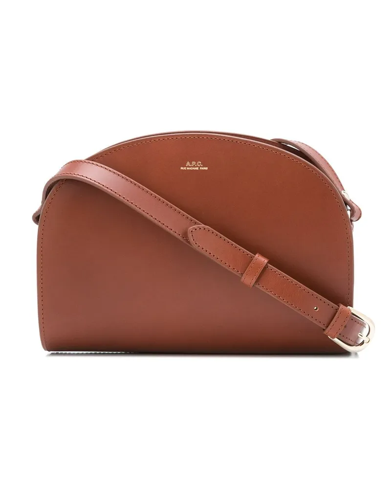 A.P.C. Demi Lune Umhängetasche - Braun Braun