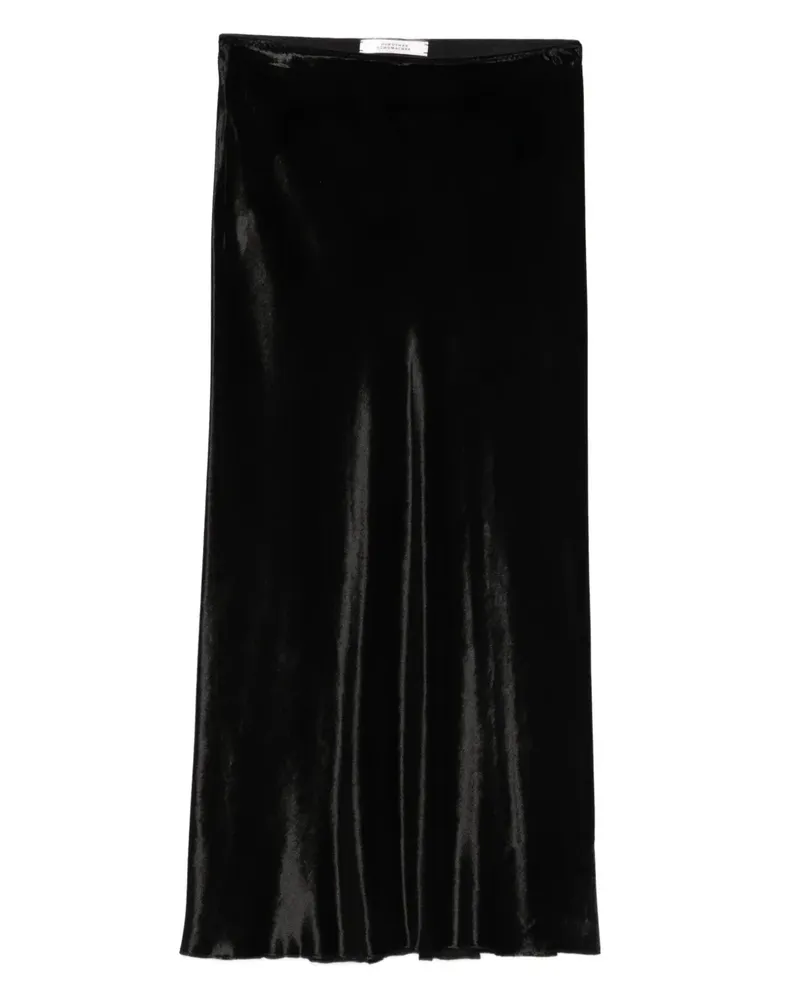 Dorothee Schumacher Midirock mit Diagonalschnitt - Schwarz Schwarz