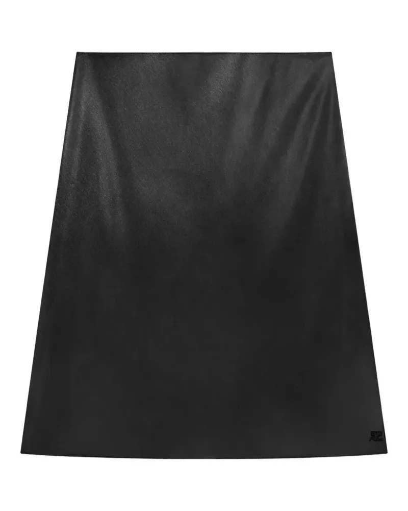 Courrèges Midirock mit Logo-Stickerei - Schwarz Schwarz