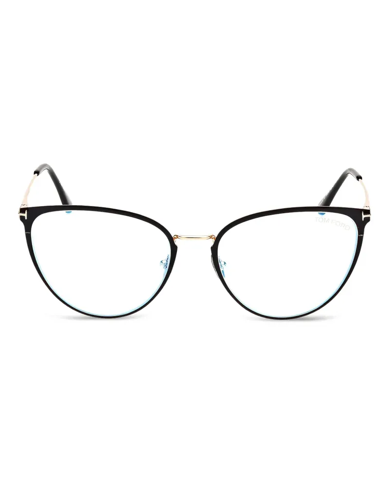 Tom Ford Cat-Eye-Brille mit Vollrand - Schwarz Schwarz
