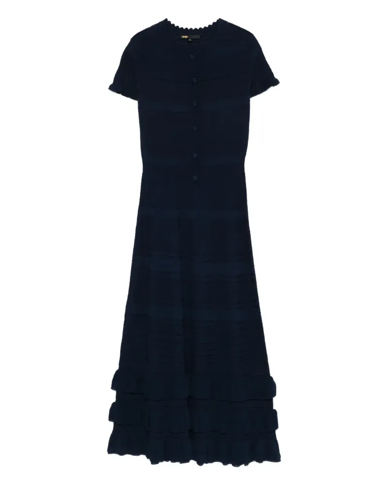Maje Kleid mit kurzen Ärmeln - Blau Blau
