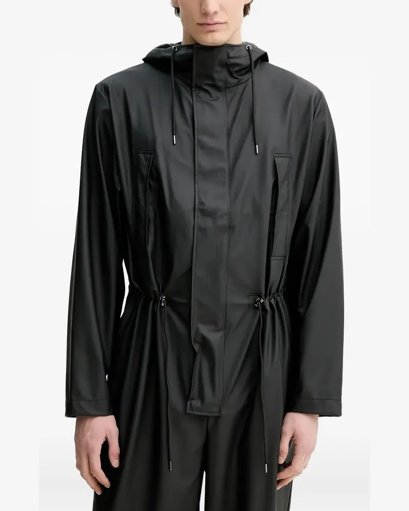 RAINS Wasserdichter Jumpsuit mit Kapuze - Schwarz Schwarz