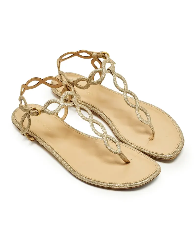 Sergio Rossi Mermaid Sandalen mit Glitter-Detail - Gold Gold