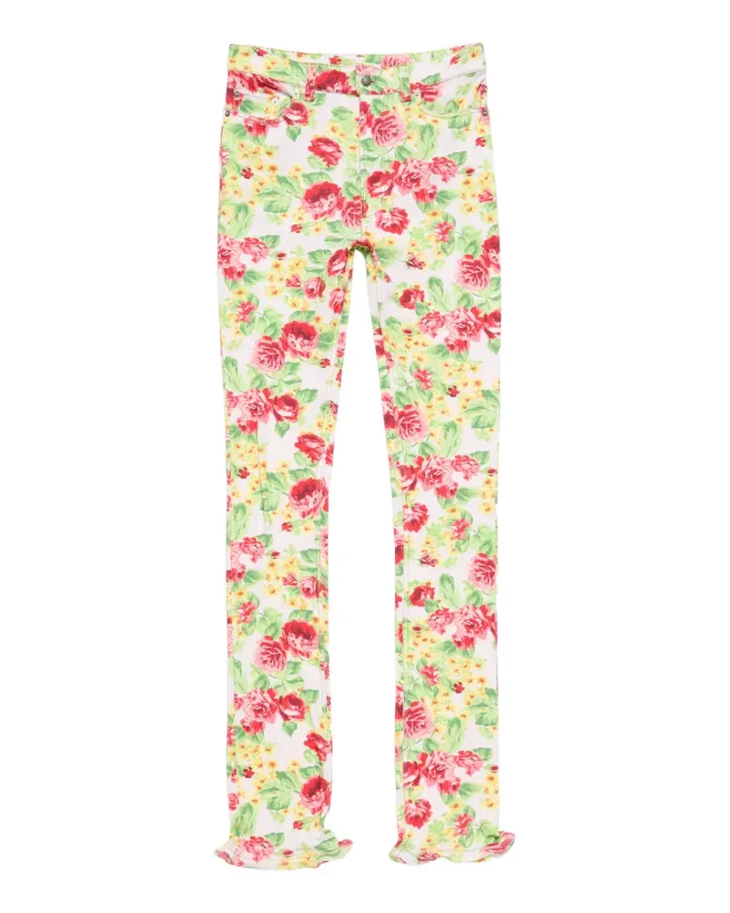 Acne Studios Hose mit Blumenprint - Nude Nude