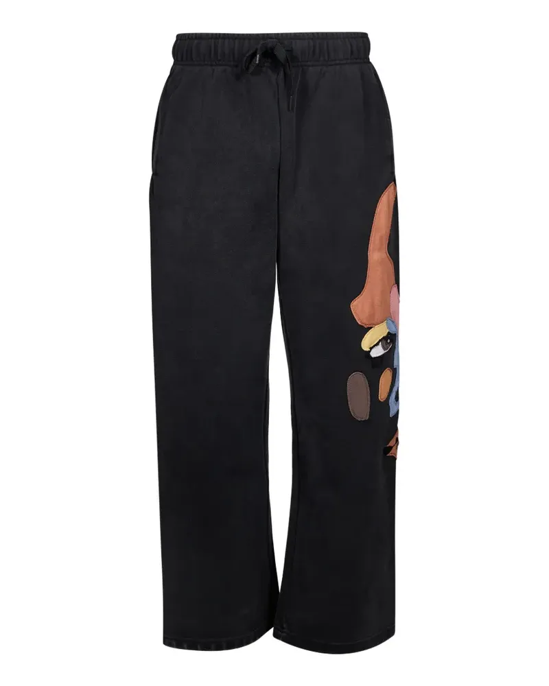KidSuper Side Eye Face track pants - Schwarz Schwarz