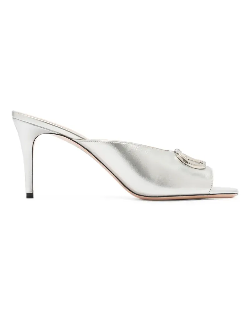 Valentino Garavani VLogo Signature leather sandals - Silber Silber