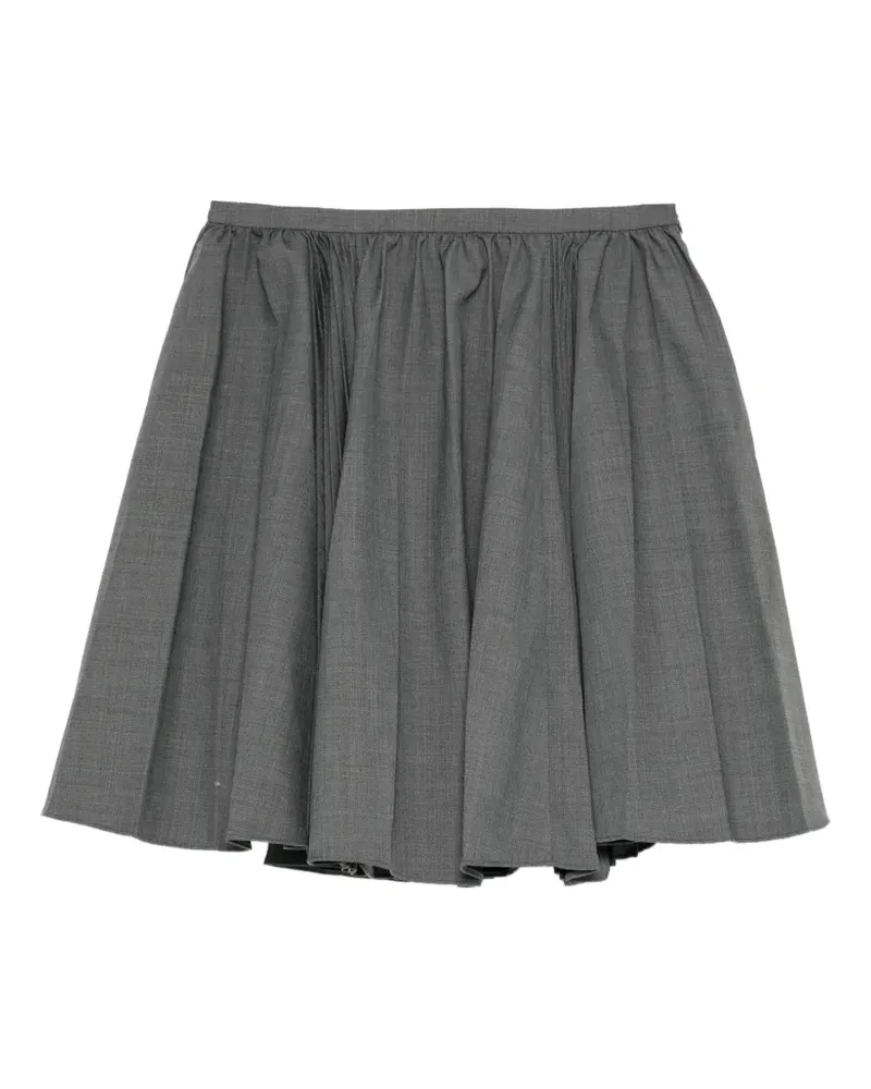 SHUSHU/TONG Plisseerock in A-Linie - Grau Grau