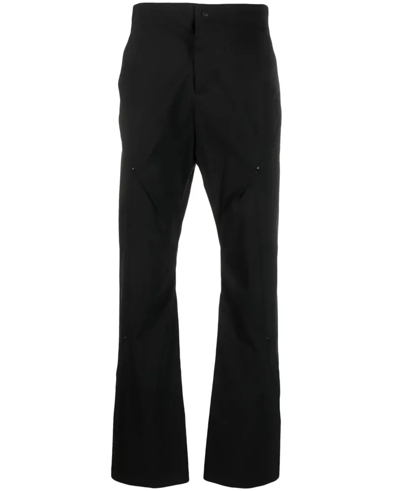 Post Archive Faction Ausgestellte Hose mit Reißverschlüssen - Schwarz Schwarz