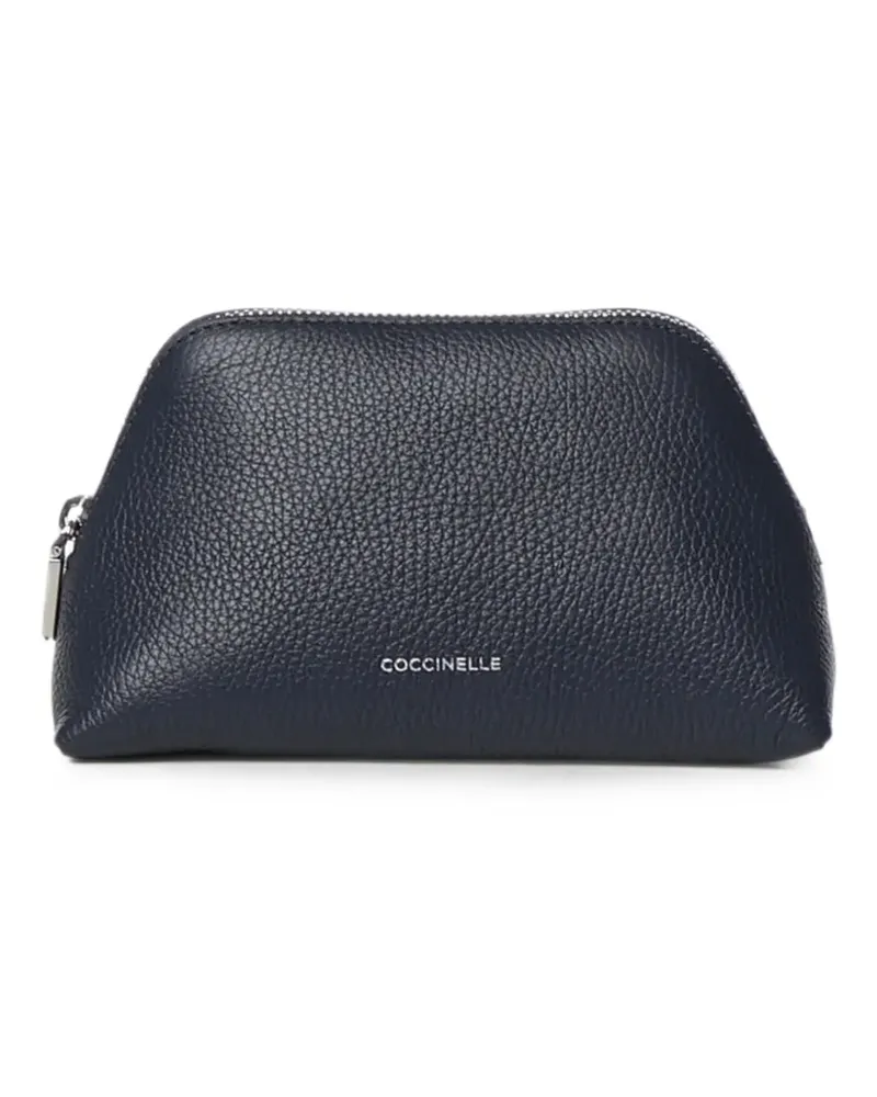 Coccinelle Clutch aus gekörntem Leder - Blau Blau