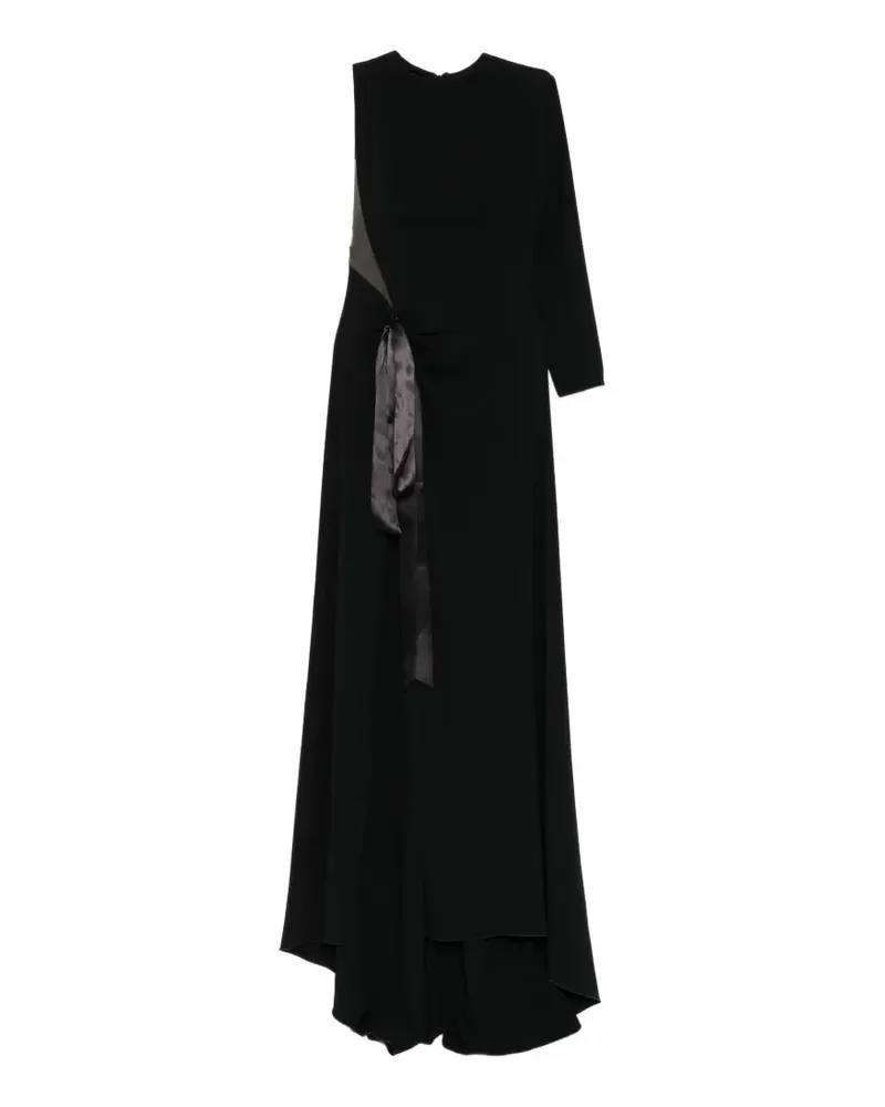 Isabel Sanchís Asymmetrisches Abendkleid - Schwarz Schwarz