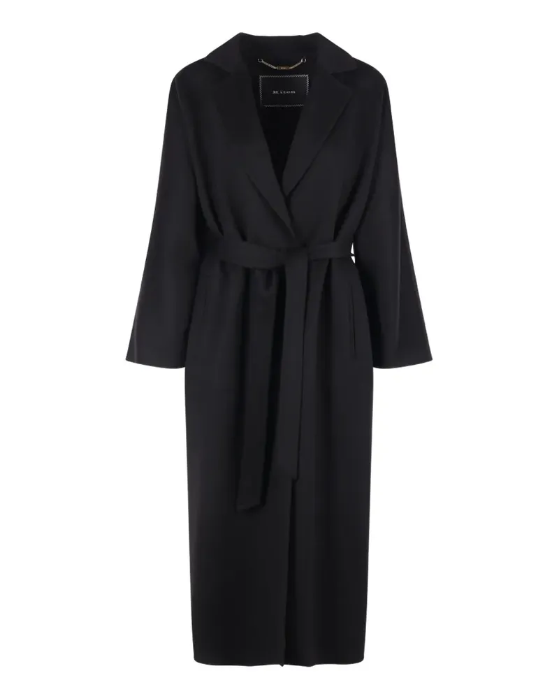 Kiton belted cashmere single-breasted coat - Schwarz Schwarz