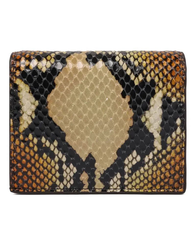 Alexander McQueen Portemonnaie mit Schlangenleder-Print - Braun Braun