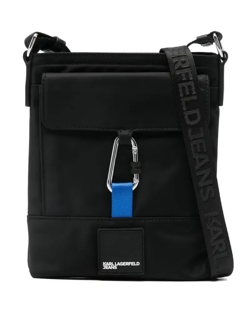 Karl Lagerfeld Kuriertasche mit Gurtband - Schwarz Schwarz