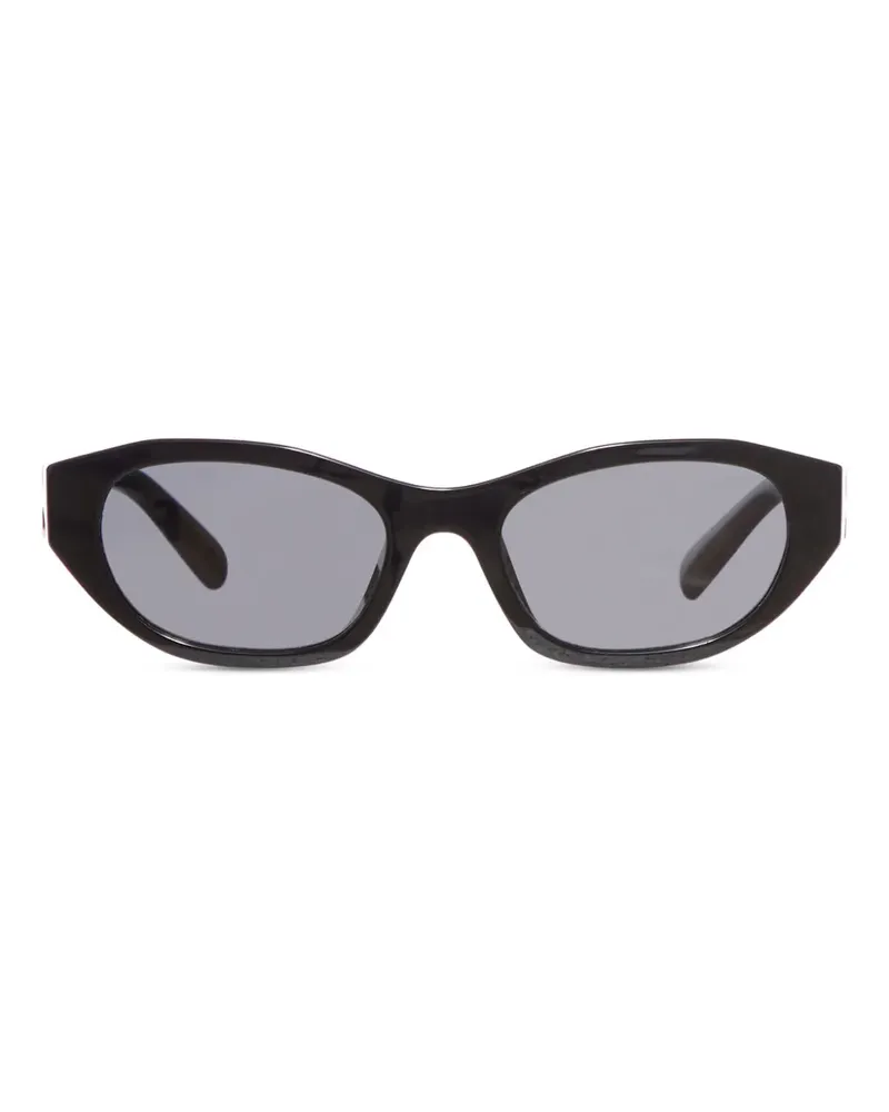 Miu Miu Sonnenbrille mit ovalem Gestell - Schwarz Schwarz