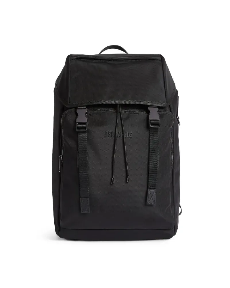 Dsquared2 Rucksack mit Logo-Prägung - Schwarz Schwarz