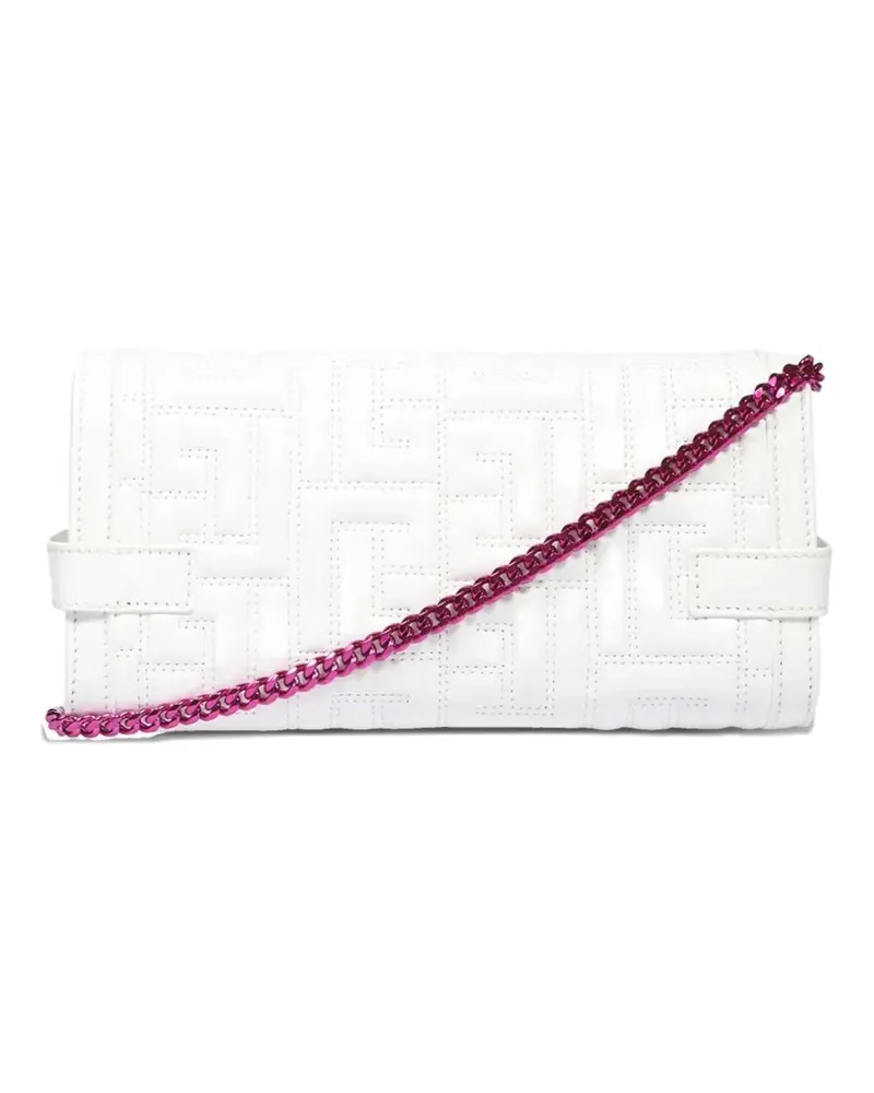 Balmain Gesteppte B-Buzz Clutch 23cm - Weiß Weiß