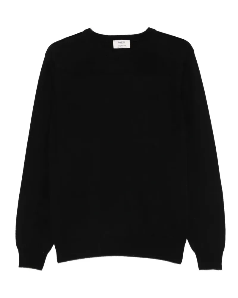 BARBA Kaschmirpullover mit Rundhalsausschnitt - Schwarz Schwarz