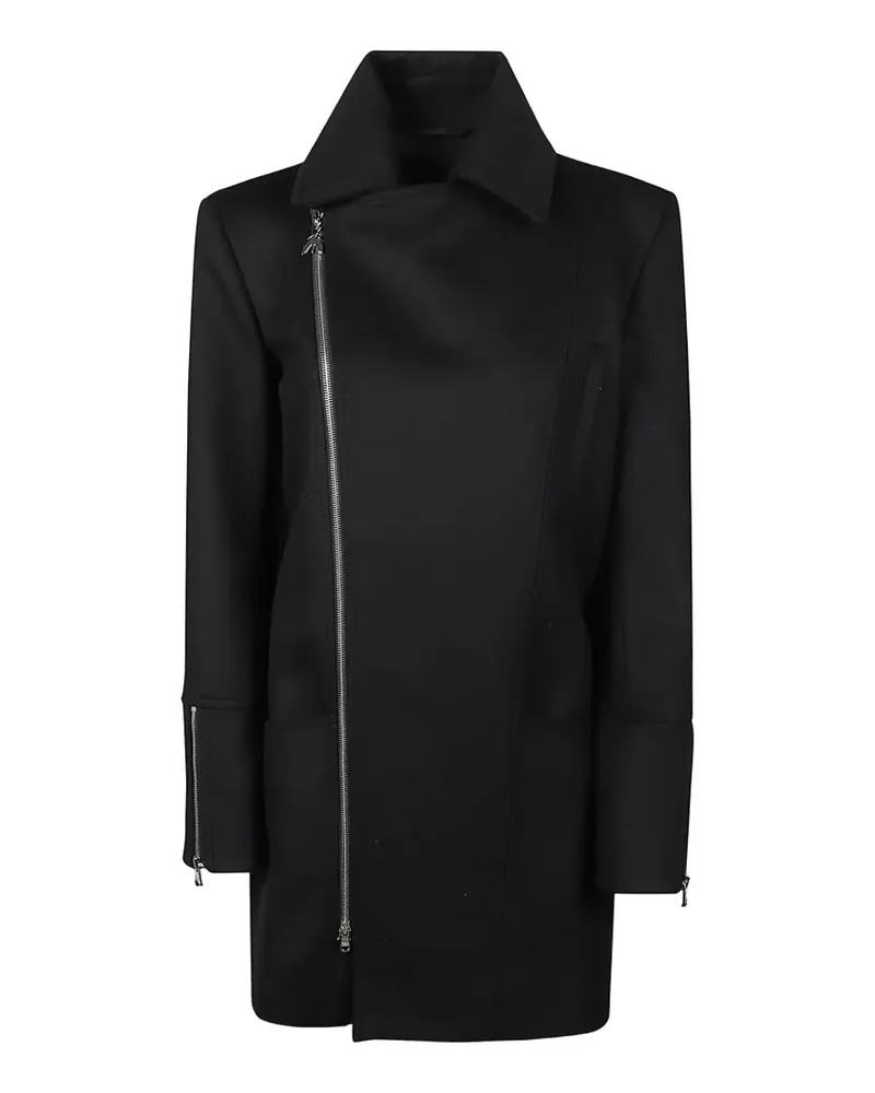 Patrizia Pepe Asymmetrischer Mantel - Schwarz Schwarz