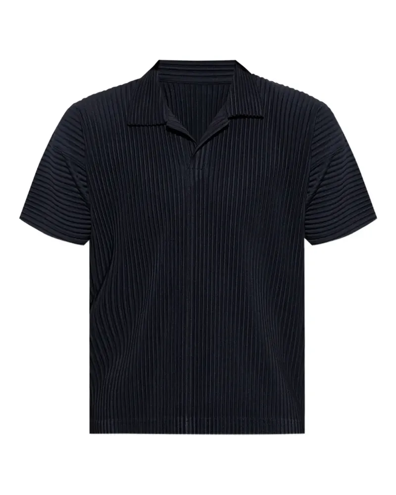 Issey Miyake T-Shirt mit Falten - Blau Blau