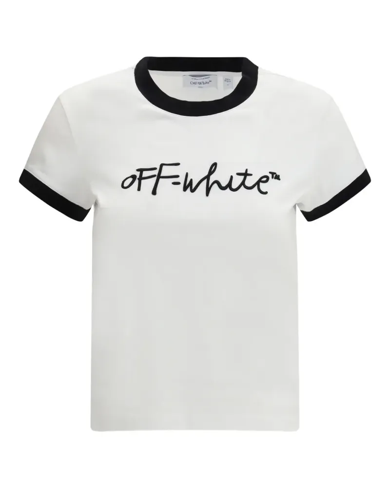 OFF-WHITE embroidered T-shirt - Weiß Weiß