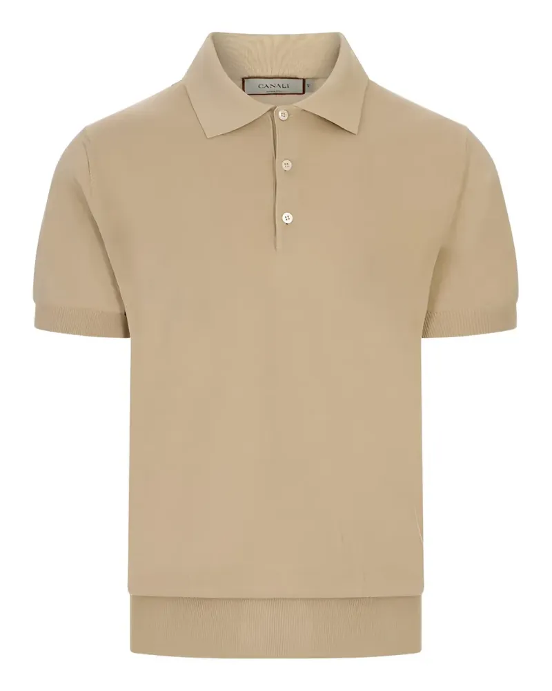 Canali short-sleeve polo shirt - Nude Nude