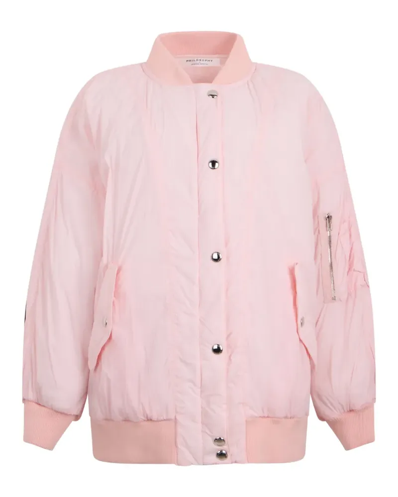 Philosophy Di Lorenzo Serafini button-fastening bomber jacket - Rosa Rosa