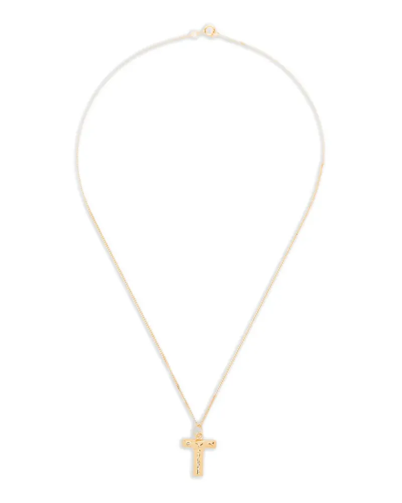 Completedworks textured-T necklace - Gold Gold