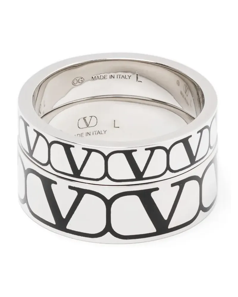 Valentino Garavani Toile Iconographe Ring-Set - Silber Silber